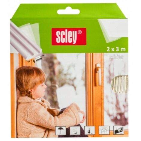 Joint en caoutchouc pour fenêtres et portes en PVC blanc profil E 2x3m