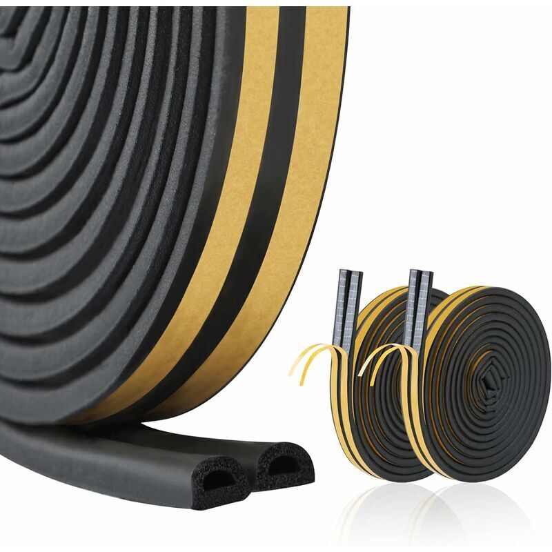 Joint en Mousse de Caoutchouc Autocollant Anti-collision pour les Fenêtres et les Portes,Joint en Caoutchouc de Type d, Joint d'étanchéité Insonorisé