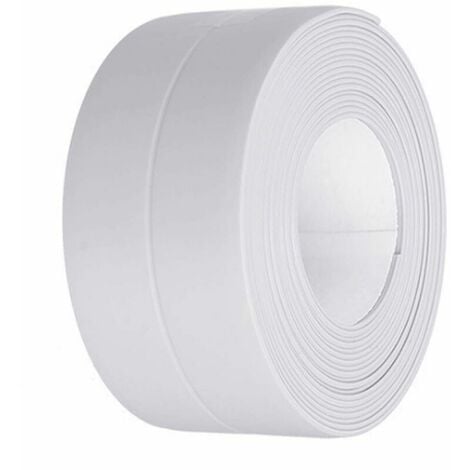 Joint en silicone blanc pour salle de bain, ruban d'étanchéité pour cuisine ou salle de bain, moule auto-adhésif et ruban anti-fuite adapté à de nombreuses occasions.