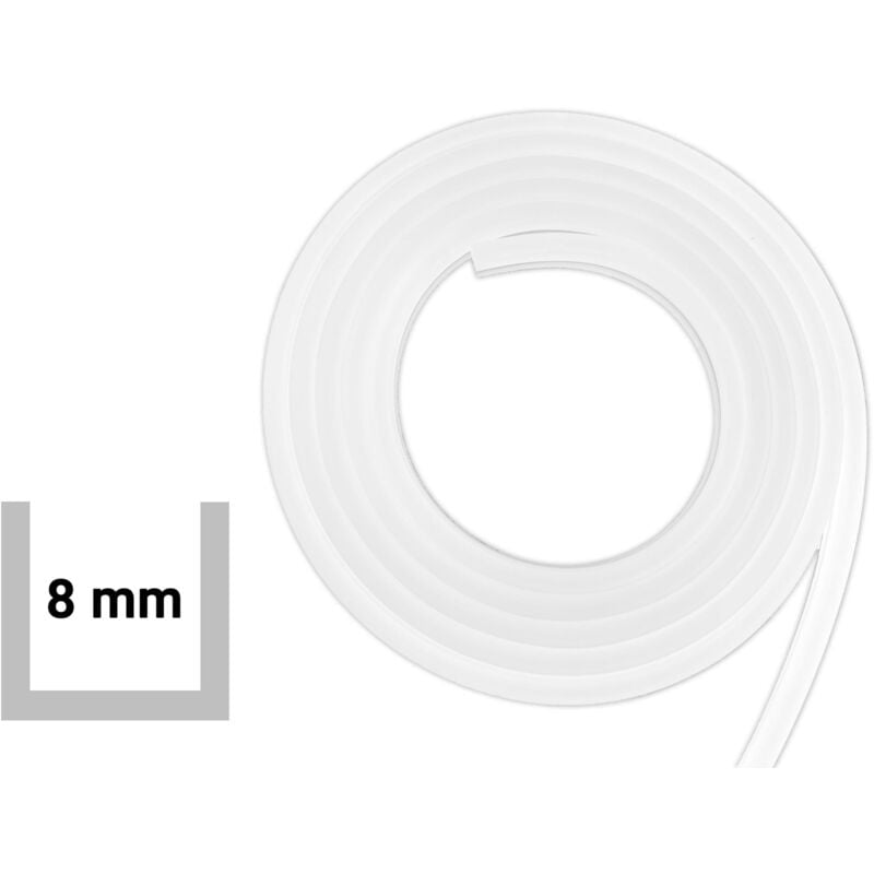 Joint en silicone transparent pour le verre de douche de 8 mm - 180cm