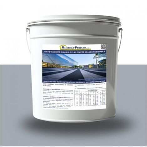 Joint étanchéité coulable élastomère grande résistance - 15 Kg Gris béton - MATPRO