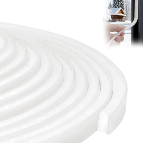 Joint Fenetre Isolation - Joint Brosse Porte, Joint Porte Entrée, 6 M x 9 MM x 5 MM Calfeutrer Porte pour l'isolation anti Froid, Bruit & Poussière, Blanc par YOUSHARES