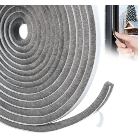 Joint Fenetre Isolation - Joint Brosse Porte, Joint Porte Entrée, 6 M x 9 MM x 9 MM Calfeutrer Porte pour l'isolation anti Froid, Bruit & Poussière, Gris par YOUSHARES
