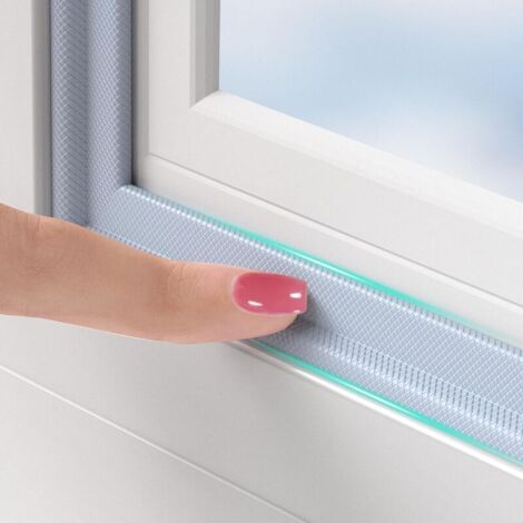 Joint Fenetre Isolation pour Fênetre Porte Isolant Anti Froid - Double Joint Isolation Porte d'Entrée - Joint Etancheite Mousse Adhesive Isolation Phonique Thermique Contre le Froid (Gris 6M)