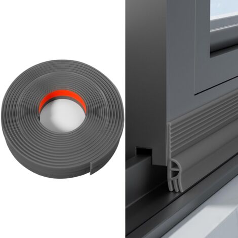 Joint Fenetre Isolation Thermique et Phonique Autocollante, Bande d'Etanchéité pour Fenetre Anti Froid, Bande de Joint Fenetres Coulissante pour Isoler du Bruit, Anti-intempéries (Gris, 4m)