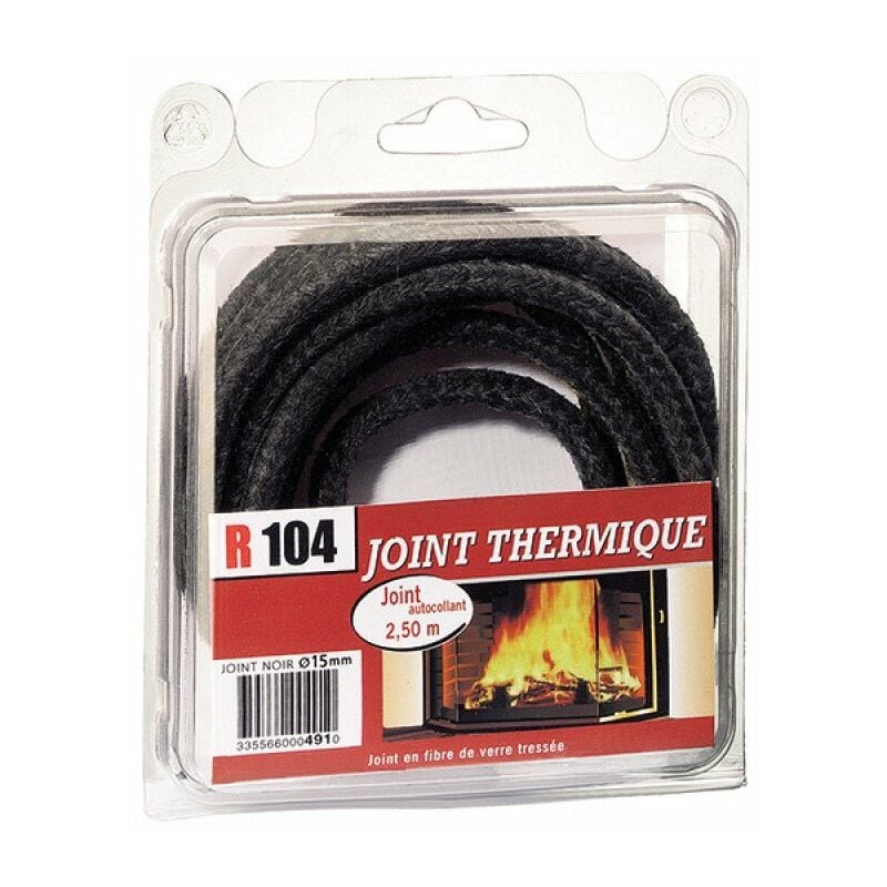 Joint thermique de cheminée fibre de verre diam 15mm + colle - r104