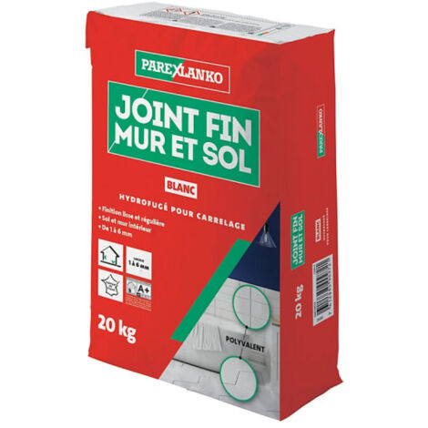 Joint fin mur et sol PAREXLANKO - Blanc - 20kg - 03422