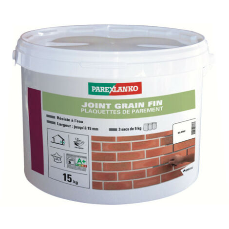 Joint grain fin pour plaquettes PAREXLANKO - Blanc d'argent - 15 kg - 03279 - Blanc d'argent
