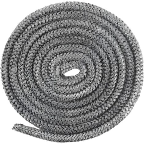 Joint Insert Cheminée 10mm x 2,5m Joint Tressé pour Insert et Poêle Joint de cheminée Joint de Porte en Fibre de Verre pour Poêle, Cheminée, Tube Poele, Porte de Four - Résistant Chaleur de 550°C