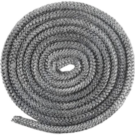 Joint Insert Cheminée 10mm x 2,5m Joint Tressé pour Insert et Poêle Joint de cheminée Joint de Porte en Fibre de Verre pour Poêle, Cheminée, Tube Poele, Porte de Four - Résistant Chaleur de 550°C