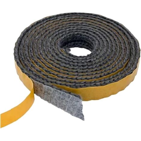 Joint Insert Cheminée, Joints Tressé Auto-adhésive pour Poêle, Joints D'étanchéité Résistante à la Chaleur (2mm x 15mm x 3m)