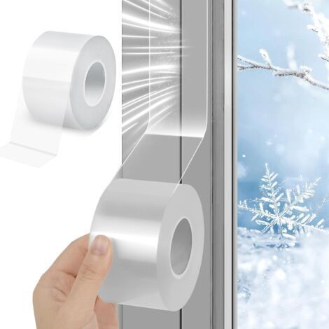 Joint Isolation Ruban D'étanchéité Pour Porte Et Fenetre 3 Cm X 10 M, Transparent, Imperméable, Résistant, Bande Etancheite Pour Fenêtre D'hiver Autocollant L'air Froid
