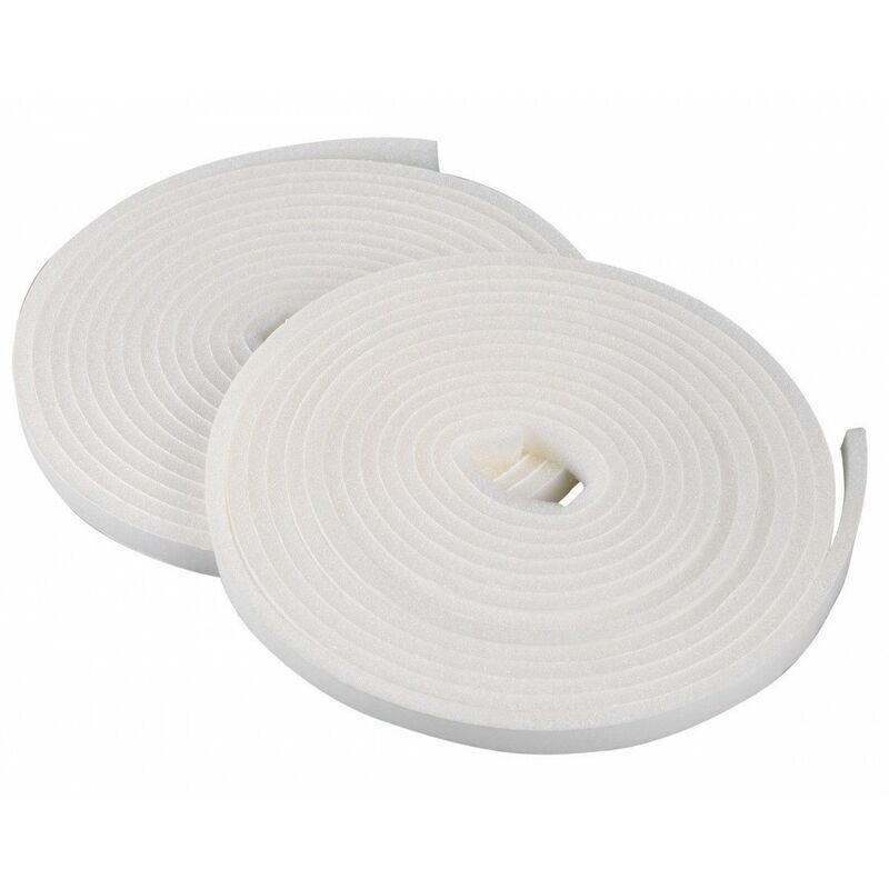 Mintice 10 m/ètres mousse auto-adh/ésif autocollant joint de porte fen/être bande d/étanch/éit/é en caoutchouc d/écapage int/érieur anti collision Type E blanc
