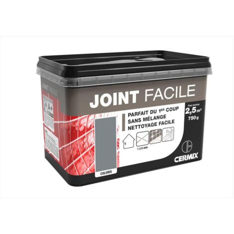 Centrale Brico Joint pâte carrelage CERMIX gris moyen 0.75 kg, 2.5 m² Joint facile gris moyen 2