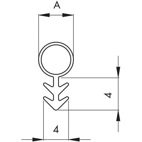 Joint porte 25m forme 104 f. 3mm Ř10mm Silicone