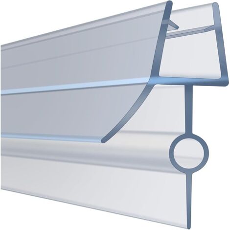 Joint Porte Douche, 100CM 2PCS Barrière de Douche pour Vitre 4-6mm, Joint de Douche pour Paroi en Verre, Joint d'Étanchéité Cabine Douche Barrière Pliable, PVC Extra-épais (Transparent)