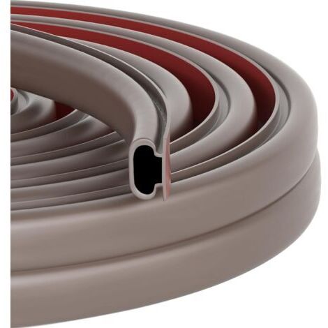 Joint Porte Fenetre Isolation et Phonique, Forme D Caoutchouc Joint de Porte, Autocollante Bande D'étanchéité Anti Froid Isolant Thermique, pour Joint porte entree, Fenetre (marron, 10M)