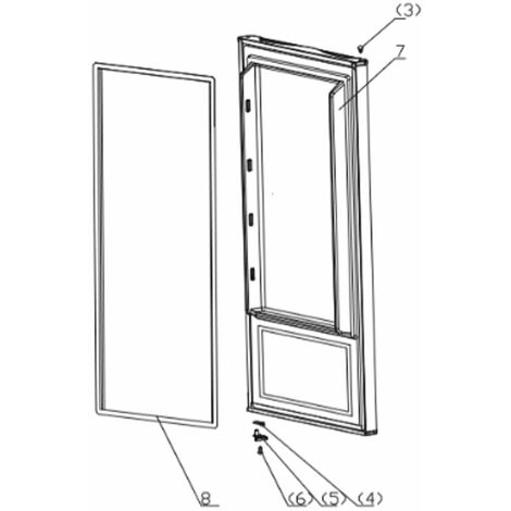 Joint Porte Congelateur 224801659/0 Pour Réfrigérateur Arthur