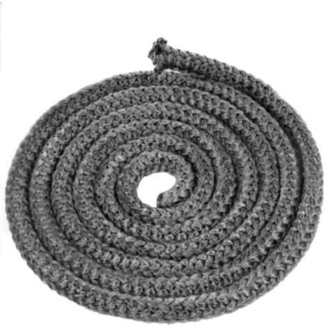 Joint Réfractaire Tressé pour Poêle à Bois et Cheminée – Fibre Céramique 12 mm × 2,5 m – Résistant jusqu’à 600 °C