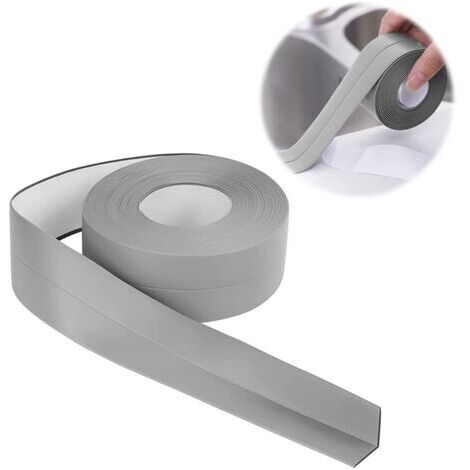 Joint Salle de Bain - 3.2m55mm Bande Etancheite Autocollante en PVC - Plinthe Souple Autoadhésive