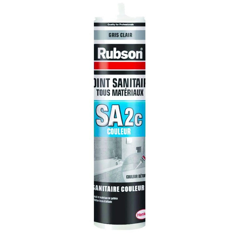 Rubson - Mastic sanitaire silicone acétique SA2C Gris clair - cartouche 280ml