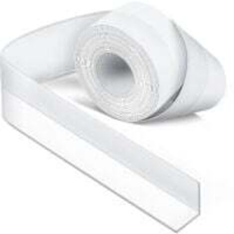 Joint Silicone Blanc Salle de Bain, Joint Salle de Baignoire, Ruban D'étanchéité, Anti-Moisissure et Imperméable, Ruban Adhésif doux Adapté à la Cuisine, les Toilettes, le Coin，Douche,3.2m3.8cm