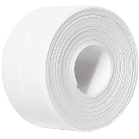 Joint Silicone Blanc Salle de Bain,Bande D'étanchéité Auto-Adhésive en PERuban Adhésif étanche Bande,Ruban Anti-Moisissure pour 506