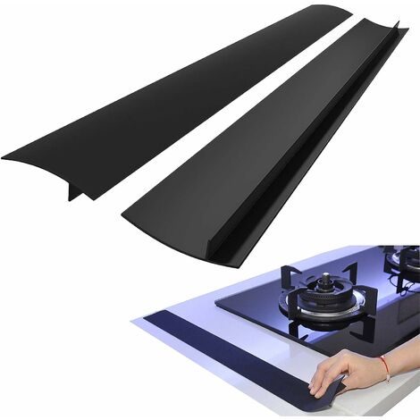 Joint Silicone Gap Cover, Comptoir de cuisinière Couvertures Gap Cuisine Butée d'écart Résistant à la chaleur Comptoir Écart de bandes 21 pouces Remplisseurs d'espace de poêle Ensemble de 2 Pack