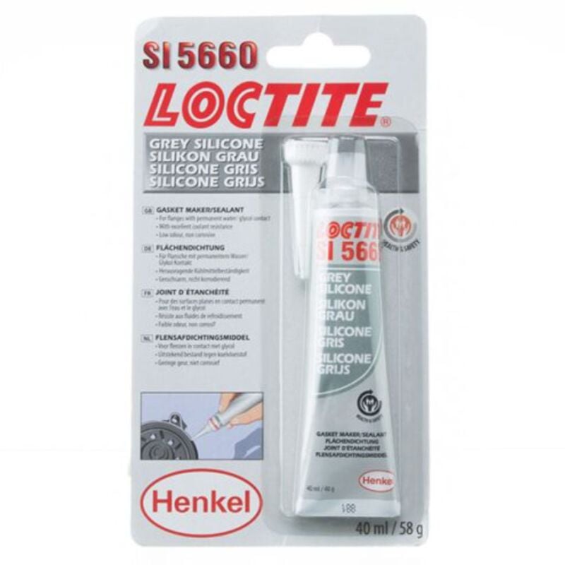 Loctite - si 5660 - Silicone gris pour joint d'étanchéité mécanique ou industriel, pâte à joint pour carter et transmission, résistant à l'eau,