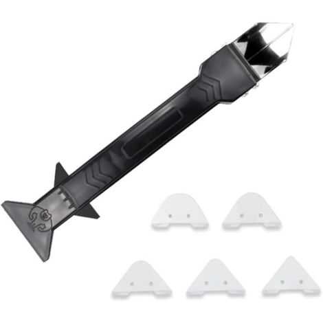 Joint silicone joint 5 en 1 grattoir, enleve joints silicone,outil joint silicone,kit de Lisseur de joints Silicone grattoir à coulis avec grattoir d’angle, Joint Calfeutrage Outils