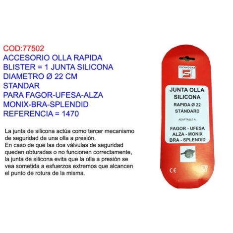 Joint Silicone pour Quick Cooker BL1 de 22 cm Standard 1470