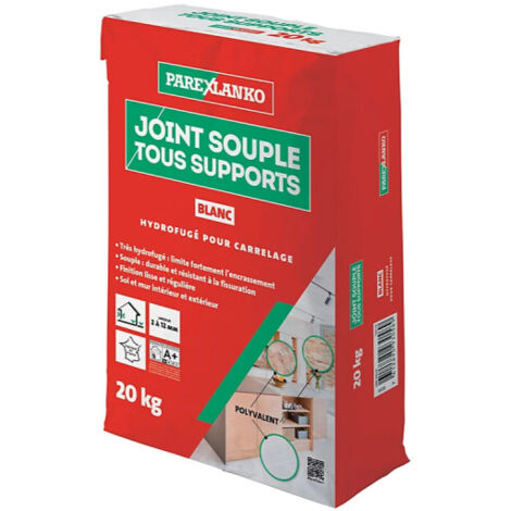 Joint souple tous supports PAREXLANKO - Blanc - 20kg - 03448