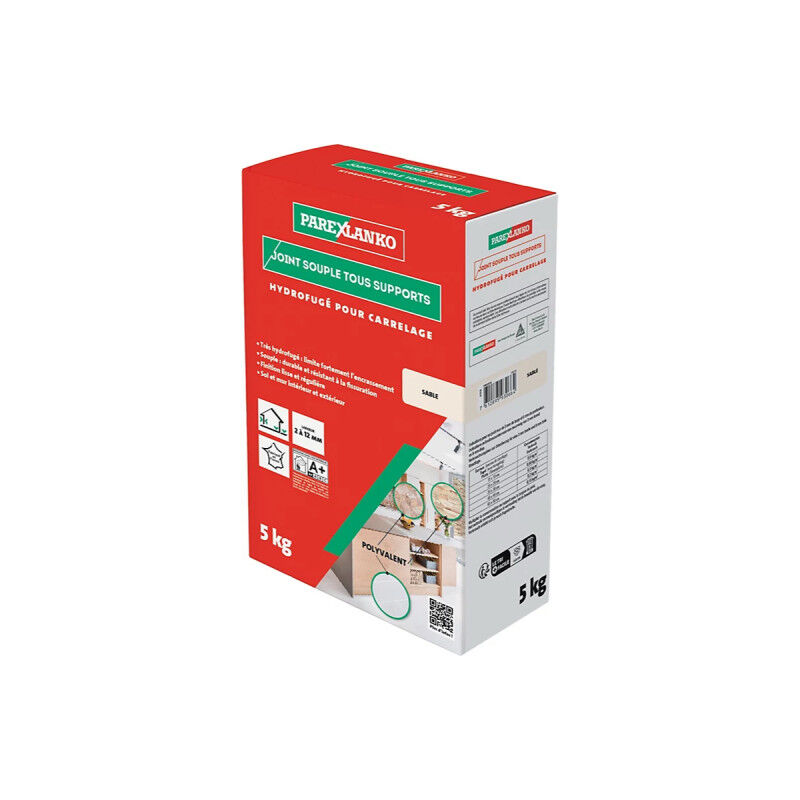 Joint souple tous supports PAREXLANKO - Sable - 5kg - 03445