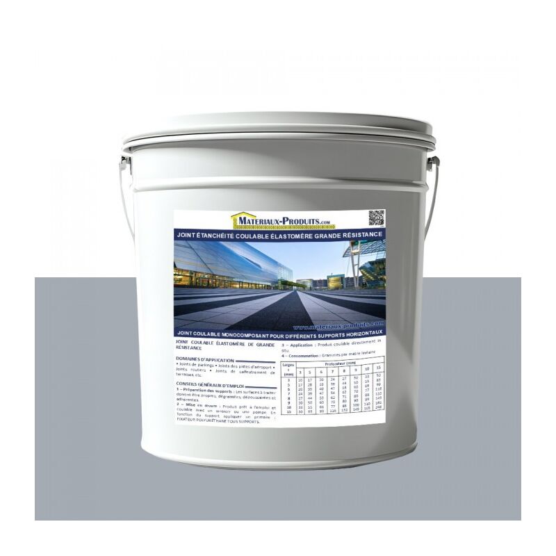 Joint étanchéité coulable élastomère grande résistance - 5 Kg Gris béton Matpro