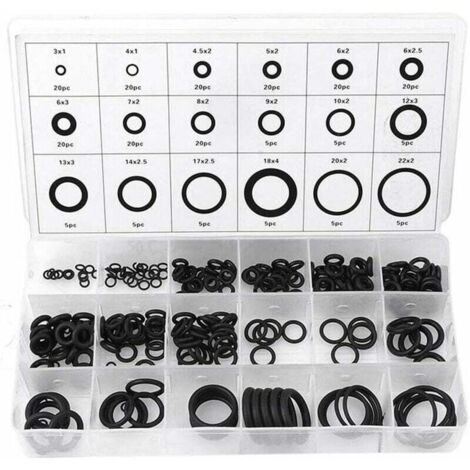 Joint torique  225pcs 18 Tailles étanchéité en Caoutchouc Joint Torique Rondelle Assortiment Set Pour la Réparation Automobile de Véhicule de VoitureJoint torique