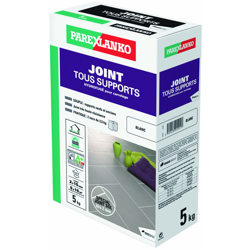 Joint tous supports blanc 5 kg