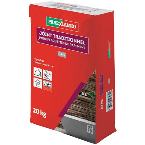 Joint traditionnel pour plaquettes PAREXLANKO - Gris - 20 kg - 03470
