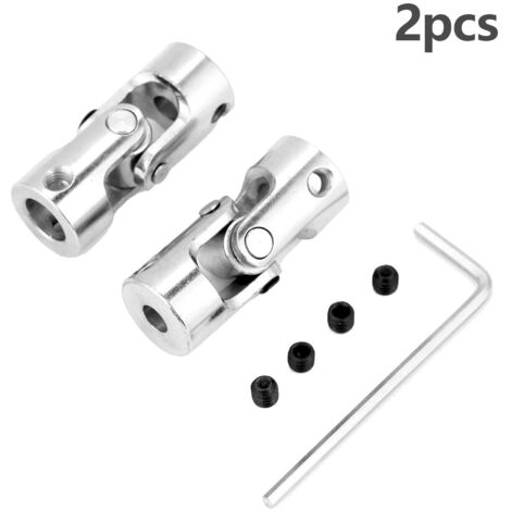Joint Universel 2 Pièces 35mm Long, 14mm Diamètre Extérieur, Connecteur pour Moteur DIY (6x8mm)