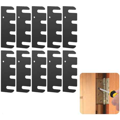 Joints de charnières de porte en acier inoxydable, plaques de remplissage pour charnières de porte, kits de joints pour la réparation des charnières de porte.