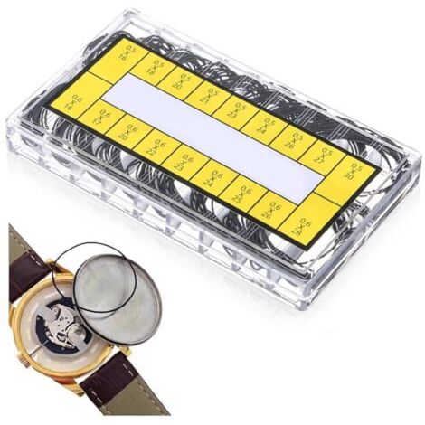 Joints de Joint Couverture,180 PCS Kit Complet Réparation pour Montres Toriques en Caoutchouc Outils d'Horloger d'Étanchéité Ensemble Entretien et -