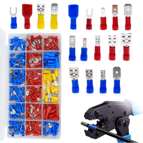 Joints d'étanchéité partiels rouges, 330 pièces, connecteurs de câble, 18 types de prises plates, connecteurs de câble à pression, classification électrique automobile, connecteurs électriques
