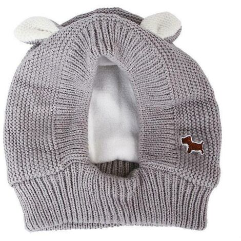 Joli bonnet de Noël chaud pour chien avec oreilles