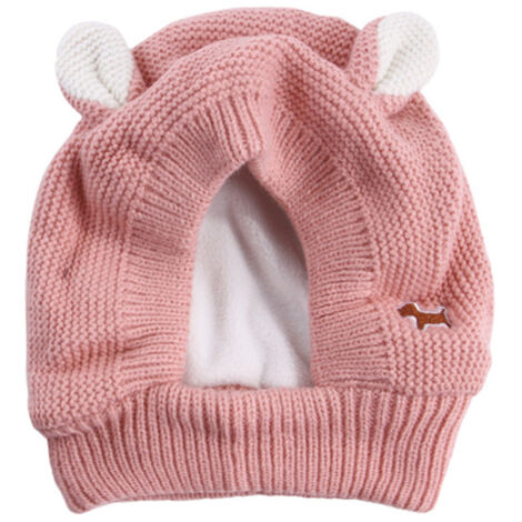 Joli bonnet de Noël chaud pour chien avec oreilles