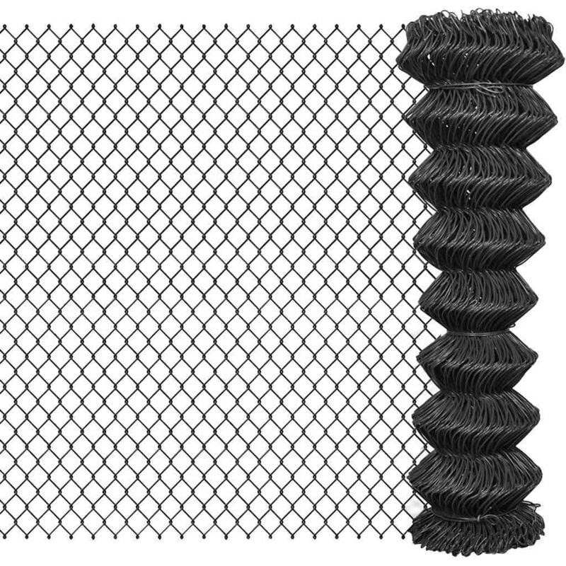 Furniture Limited - Clôture à mailles Acier 15 x 1,5 m Gris