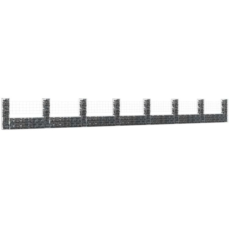 Furniture Limited - Panier de gabion en forme de U avec 8 poteaux
