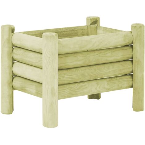 JOLI® Mode Lit surélevé de jardin Bois de pin imprégné 60x40x42 cm - Jardinière Extérieur - BAC A FLEUR TOP46098