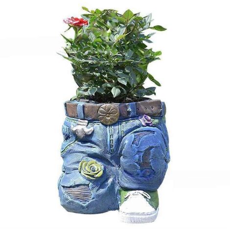 Joli pot de fleurs en résine pour cactus d'intérieur et d'extérieur, B--