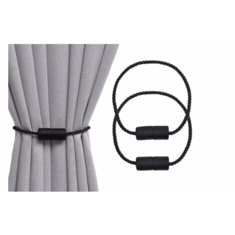 Jolis lots de 2 magnificences brodées de 50 cm de longueur, en velours côtelé principal, avec des formes et des décorations cylindriques(noir)