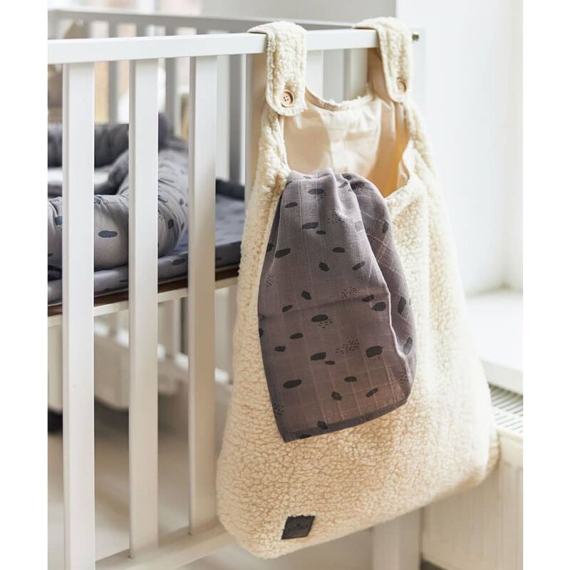 

Jollein Bolsa de almacenamiento Teddy blanco crema - Crema