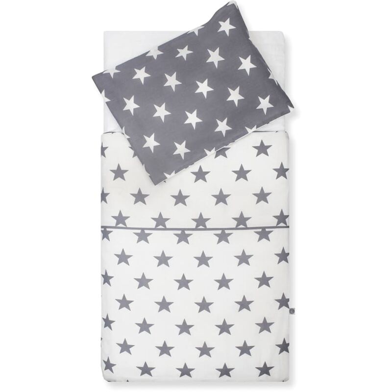 

Jollein - Funda de Edredón y Almohada 120x150cm Gris - Negro